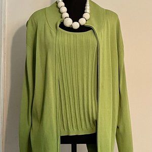 Lime 2 Piece Cardigan Set